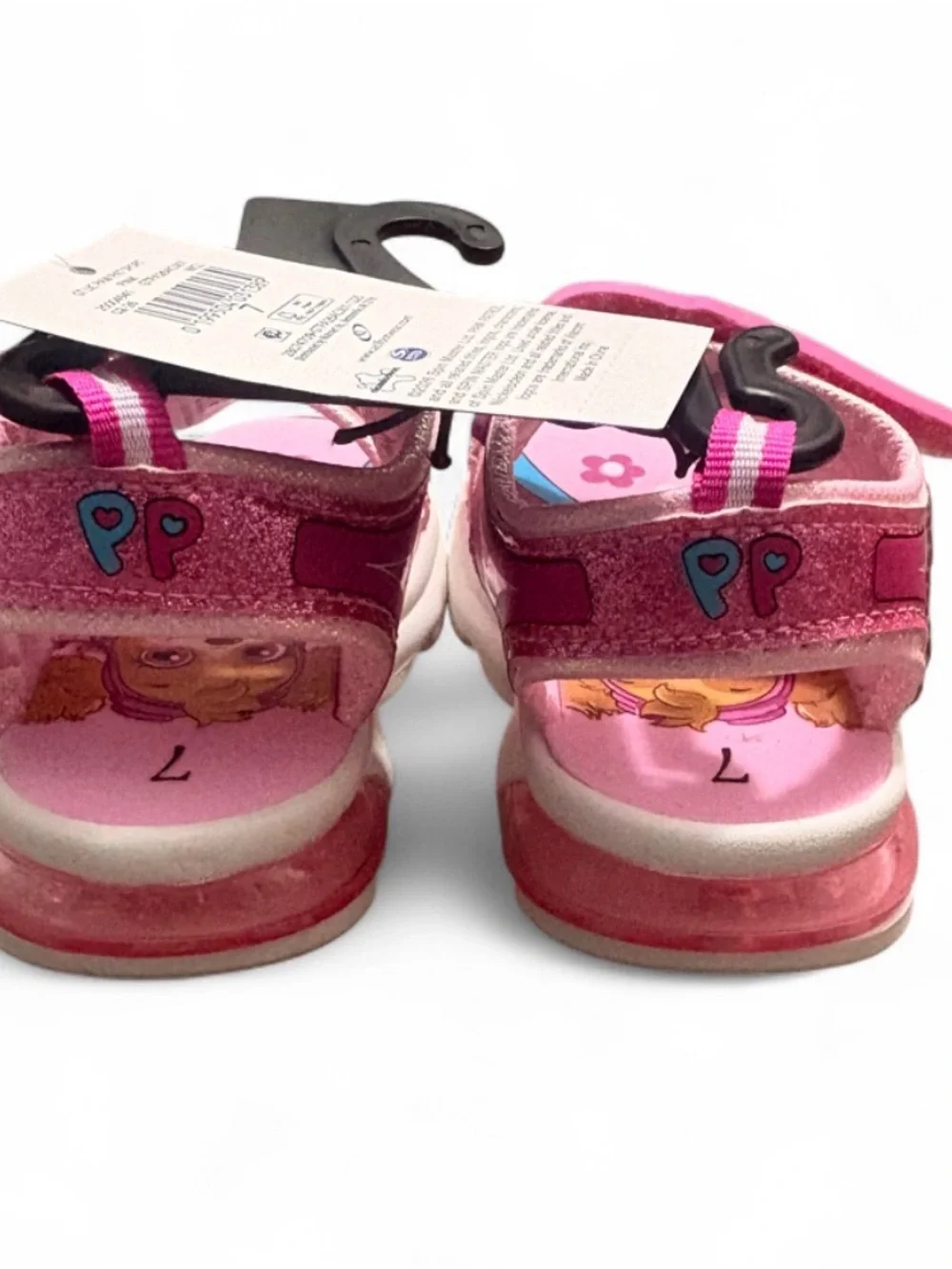 Children's Pink Paw Patrol Light-Up Sandals with Character